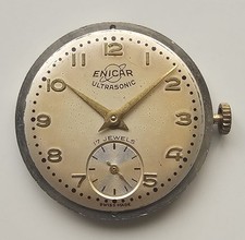 Enicar Ultrasonic 26 mm Vintage Movement working