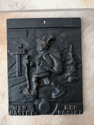 Gusseisen relief wandplatte - gusseisen,