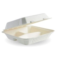 Weiße Bagasse 3 Fächer