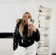 Damen Glanz Pufferjacke Winter