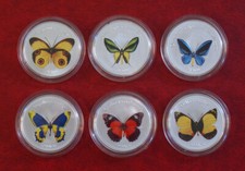 Butterflies Papillons Schmetterlinge 6 Münzen Vanuatu mit Präsentationsbox