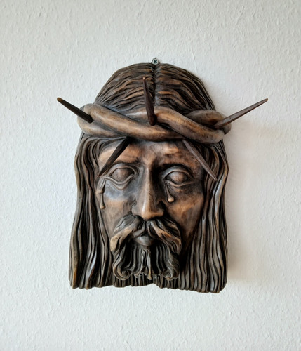 Altes holzrelief jesus - altes,