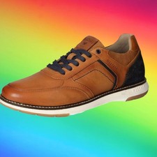 Mustang Gr 45 Herrenschuhe Sneaker Leder Braun