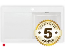 Systemceram Mera 90 Grönland Keramik-Spüle Einbauspüle Spültisch Weiß Spülbecken