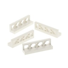 4x LEGO fence 1x4x1 white mesh