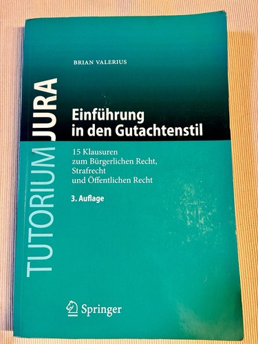 Tutorium jura gutachtenstil - tutorium,