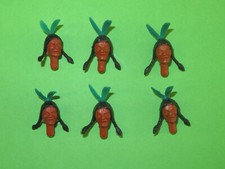 Timpo Toys  -      6  Indianer  Köpfe  späte Version  Nr. 8