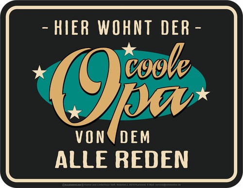 Schild cooler opa witzige - cooler,