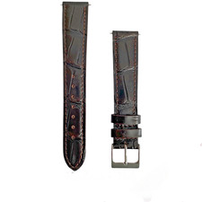 Uhrenarmband aus Leder mit Alligator-Prägung - 18mm - braun - MADE IN ITALY