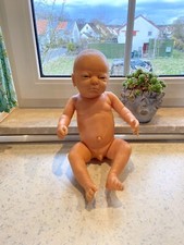 Baby Puppe Junge Kinder lebensecht Silikon voll beweglich blaue Augen 52cm - TOP