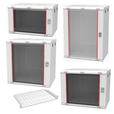19" Netzwerkschrank, Serverschrank, 6HE -7HE - 9HE - 12HE-16HE Tiefe 450mm, Grau