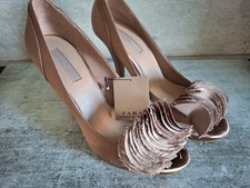 ZARA Plateau Pumps Beige Blume