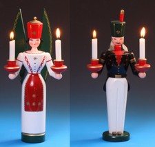 Engel und Bergmann aus Holz