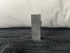 RAR ORIGINAL RONSON BATTERIE ENGLAND FEUERZEUG GAS WAFFELMUSTER SILBER SELTEN