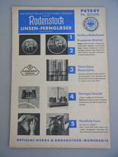 Altes Prospekt Heft Rodenstock