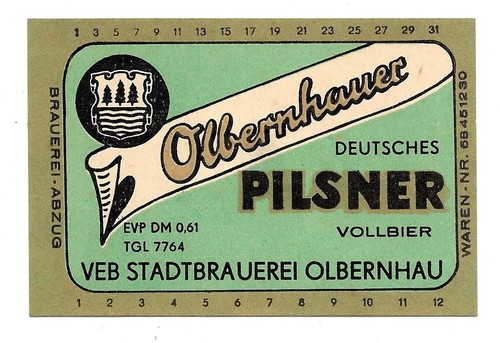 Bieretikett stadtbrauerei - bieretikett,