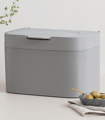 Biomülleimer steingrau - 4,5l,