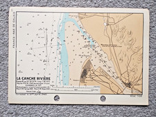La Canche Riviere, Frankreich - 1943 Vintage Admiralty Royal Navy Karte