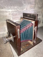 Antique wooden travel camera 