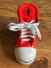 Spardose Turnschuh rot/weiß