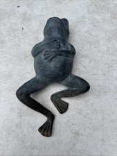 Gartenfigur Echte Bronzefigur-Frosch liegend!28 Cm 850 Gramm