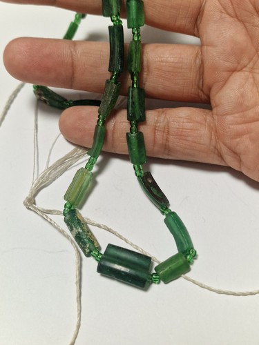 Alte grüne glas kette - alte,