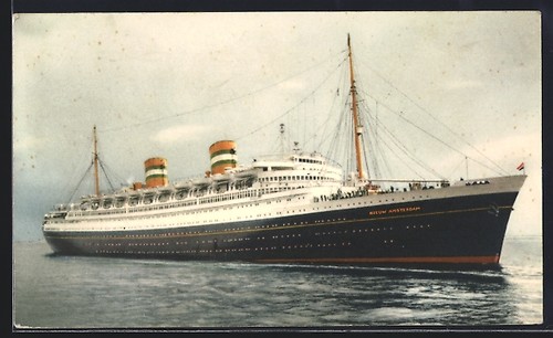 Motorschiff nieuw amsterdam - ak,