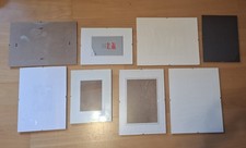 8 X rahmenlose Bilderrahmen Konvolut verschiedene Größen 