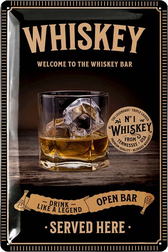 Retro blechschilder whiskey - retro,