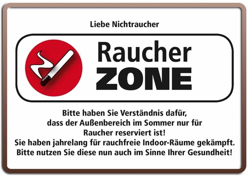Raucher zone funschild liebe - zone, "liebe