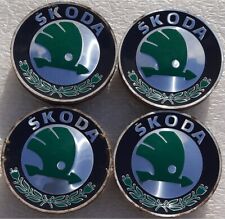 4 original Skoda Nabendeckel Satz Felgendeckel Set Nabenkappen