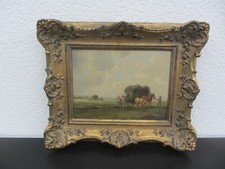 Bild Öl auf Leinwand Ernte Heuwagen...