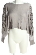 MRS. FOXWORTHY Rundhalspullover Damen Pullover Gr. DE 38 hellgrau Casual-Look