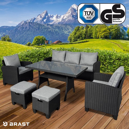Brast poly rattan sitzgarnitur - brast,