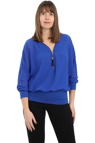 Damen bluse mit - mit, zipper