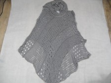 SHE´S CRAZY stylischer Lochmuster Überwurf Pulli m. Kapuze grau EG TOP HMI918