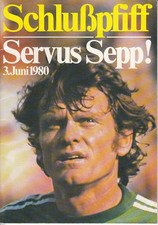Programm Abschiedsspiel Sepp Maier 03.06.80 Bayern München - Deutschland DFB