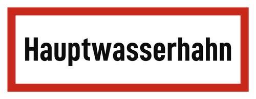 Hauptwasserhahn - ,