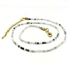 BAILYSBEADS zarte natürliche Turmalinquarz-Halskette Kette Collier D-2mm neu