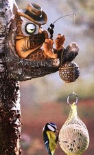 Meisenknödelhalter Eule NEU Vogelfutterstation für Meisenknödel 