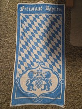 Handtuch Bayern Freistaat blau/weiß Wappen Vintage Kochfest 50x100cm