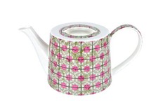 Teekanne kreise grau rosa - teekanne,