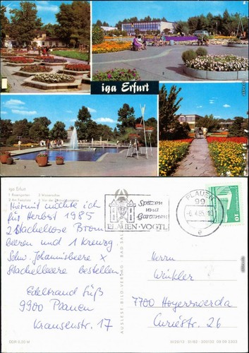 Ansichtskarte erfurt - ansichtskarte,