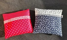 Zirbenkissen 20 x 20 cm mit Innenkissen, neu aus Öko Stoff.