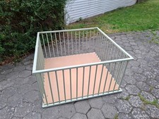laufstall baby faltbar Holz 118x118cm massiv groß 