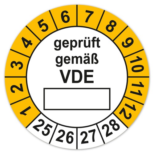Prüfplakette geprüft nach