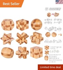 9 Stück Knobelspiele Holz