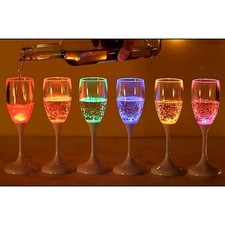 6 Stück LED-Champagnergläser