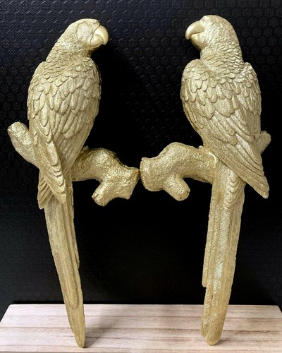 Wandfigur papagei skulptur - wandfigur,