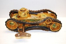 großer alter Märklin mimikry Blech Panzer Tank 22cm mit intaktem Uhrwerk